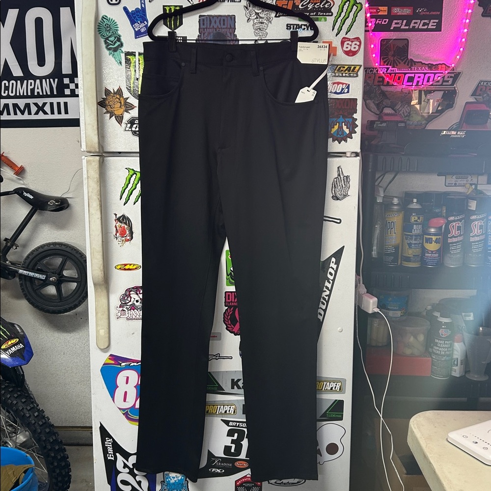 NWT Stylus Men's Black Dress Pants | Trousers (36x35)